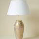 Antique Limoges porcelain table lamp, gold color, astrological sign decor