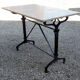 Bistro table, 1900, cast iron foot and marble top.