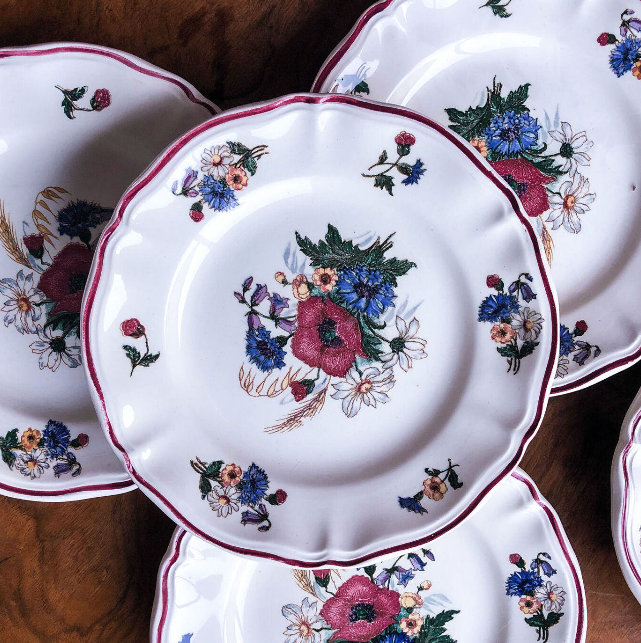 Set of 5 small plates modelE Agreste