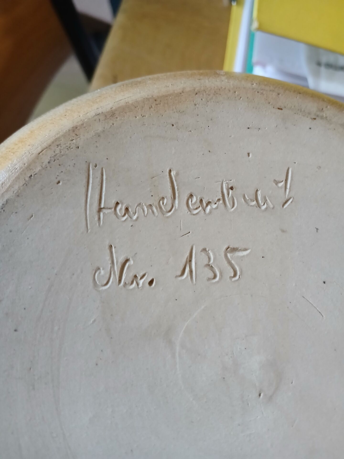 Large jug in handmade pottery