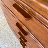 Vintage chest of drawers with 5 drawers in rosewood by Hulsta, circa 1970s.