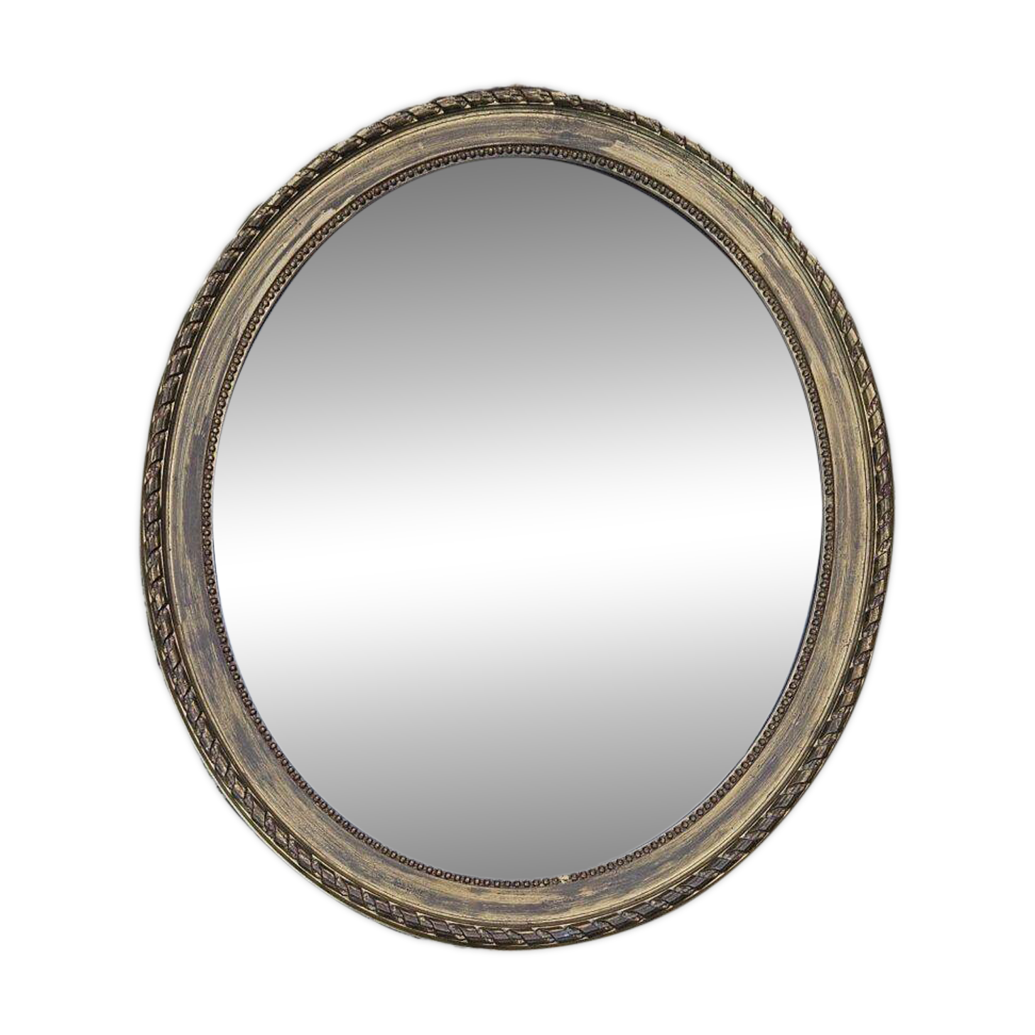 Large Oval Gold Mirror