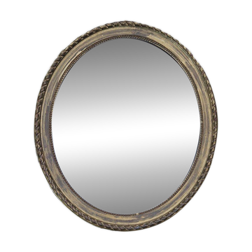 Large Oval Gold Mirror