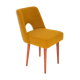 Chaise 'Shell' bouclé jaune ocre, années 1960