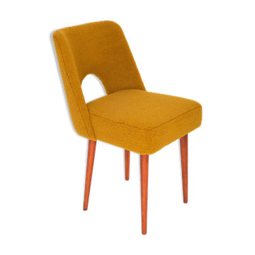 'Shell' armchair in ochre boucle, 1960s