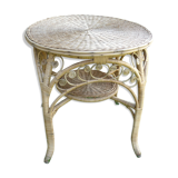 Table en rotin peacock vintage
