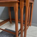 Teak nesting table set by Toften Denmark 1970s
