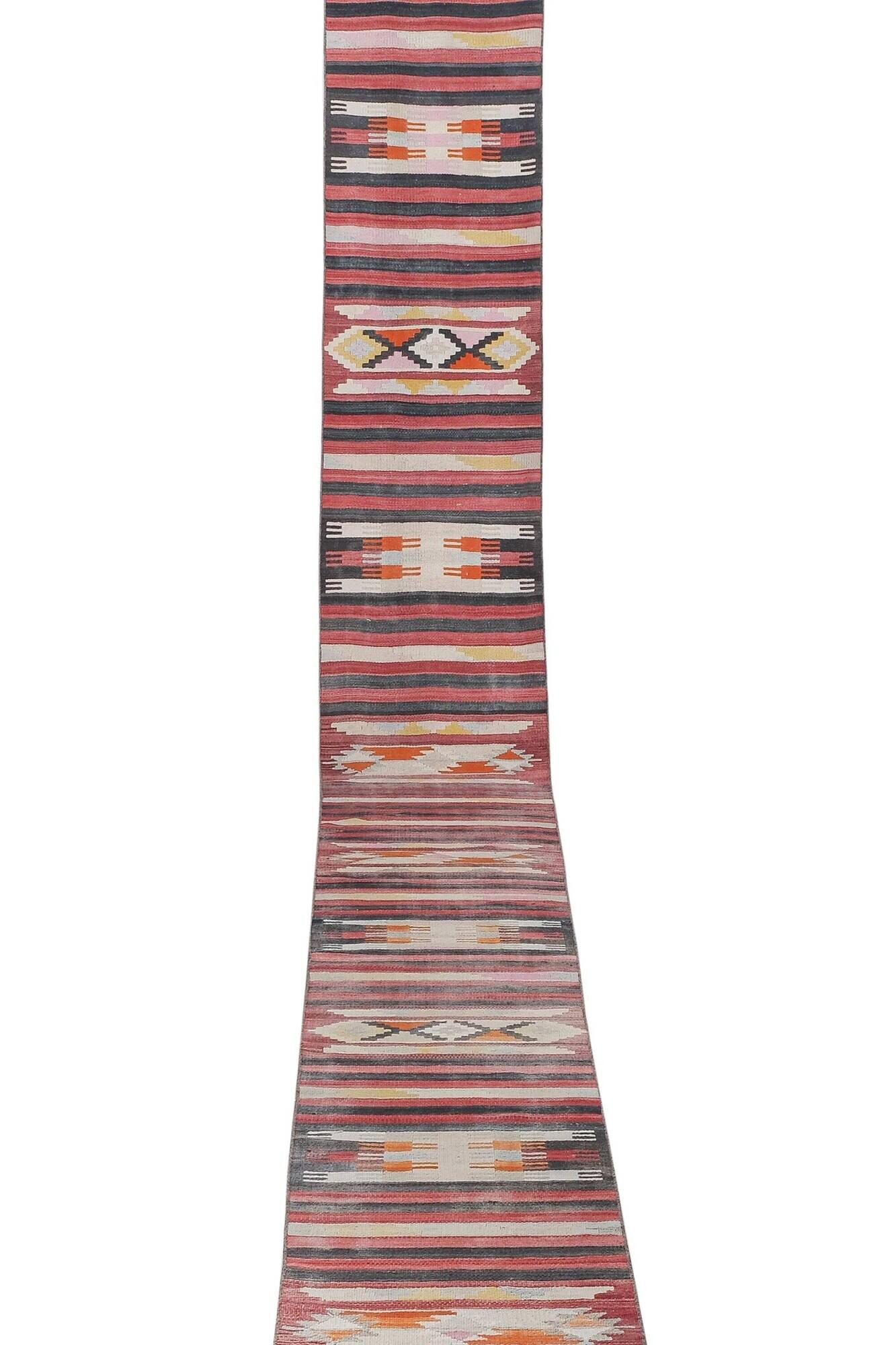 Vintage Turkish hallway rug 70x680 cm