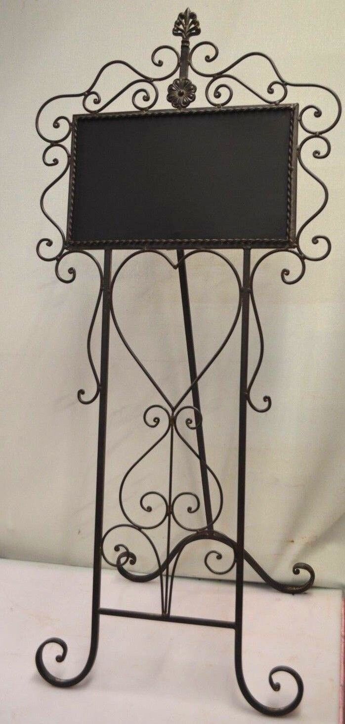 Wrought iron easel / menu holder