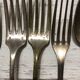 Silver metal forks
