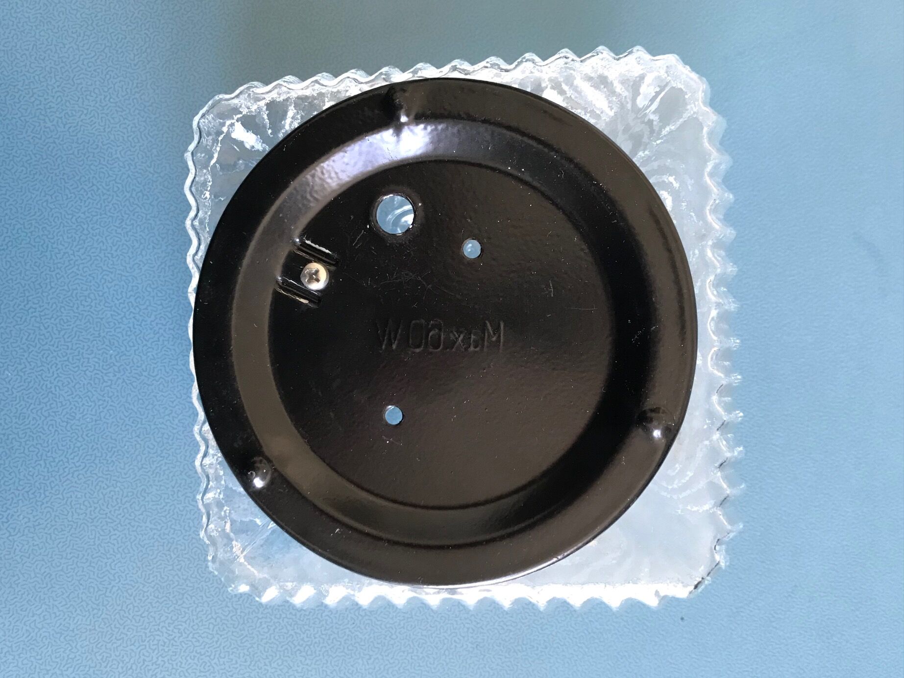 Moulded glass ceiling light