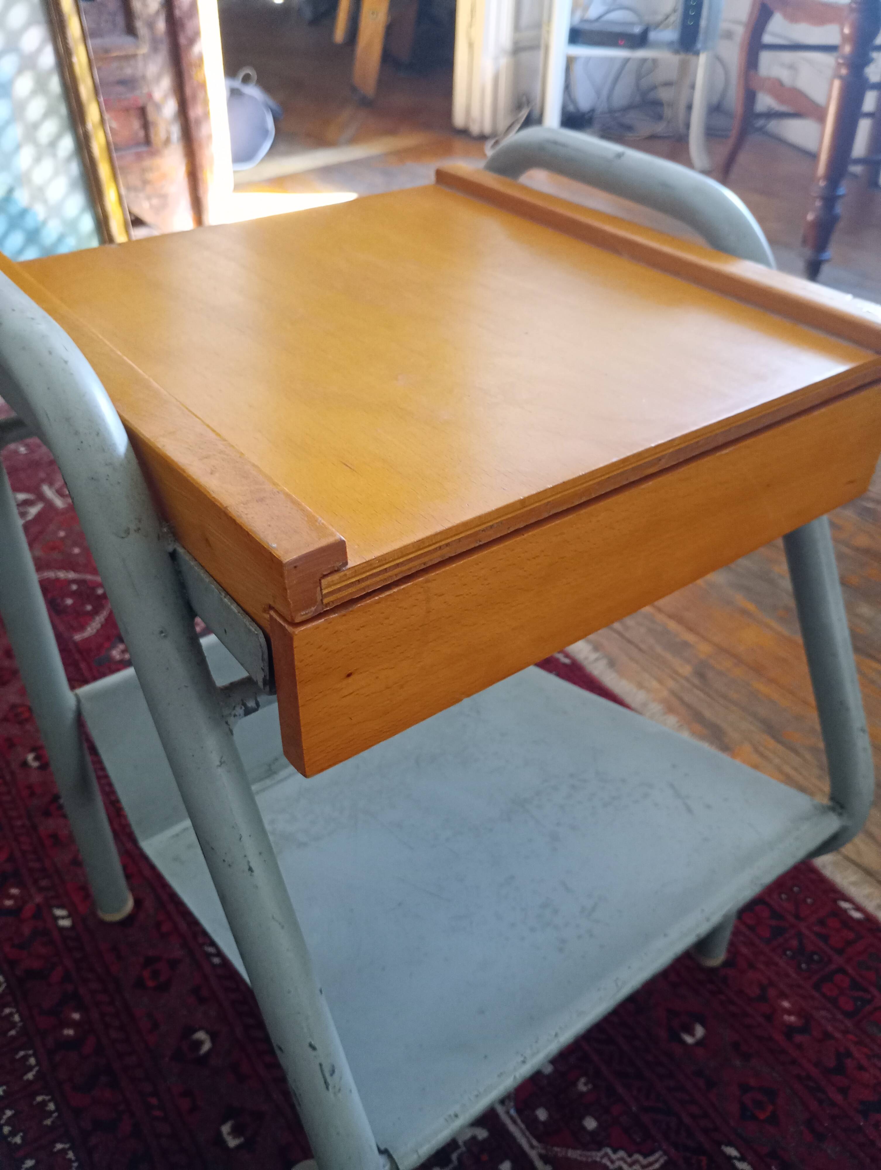 1950s boarding school bedside table.