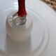 Three vintage pendant lamps, porcelain and aluminum