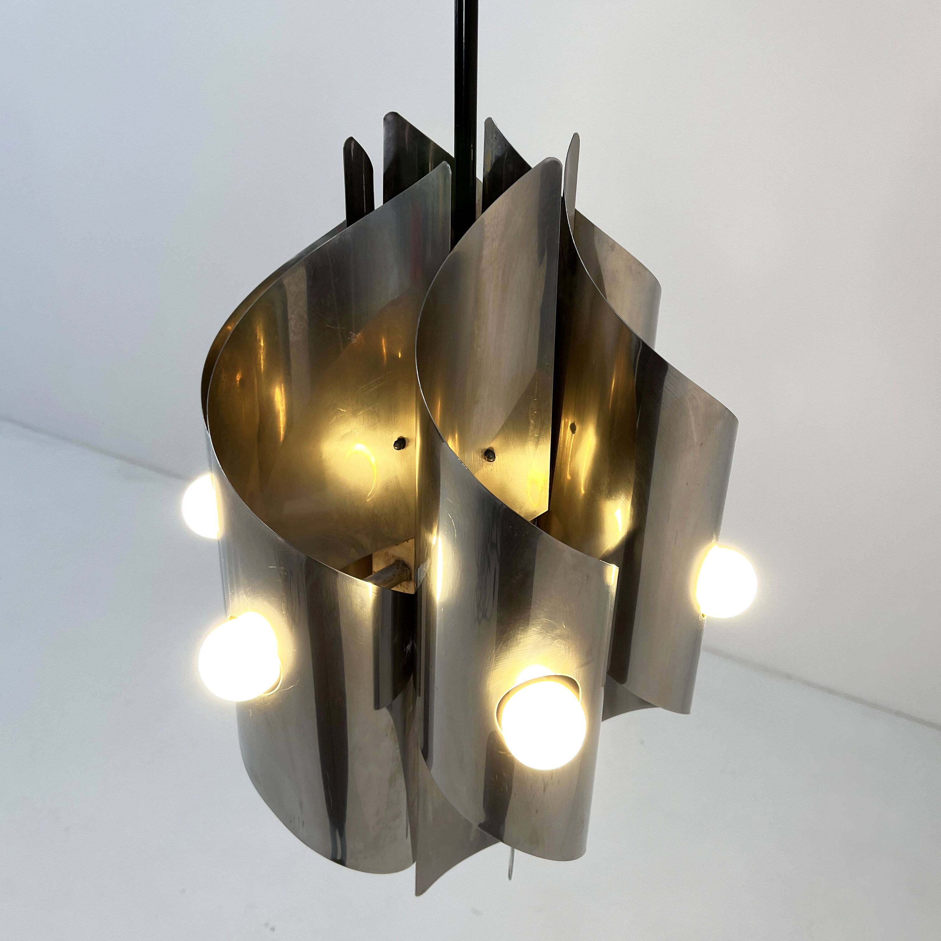 Chandelier Space Age Chrome, 1970