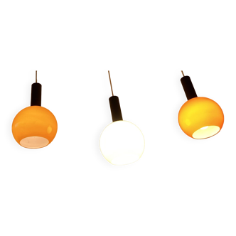 3 Parscot opaline pendant lights