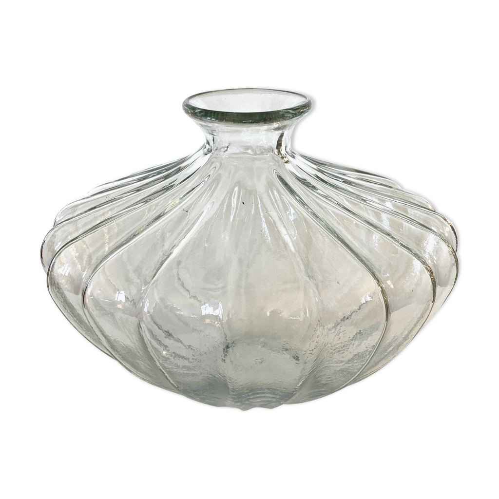 Vase en verre épais, forme organique Selency