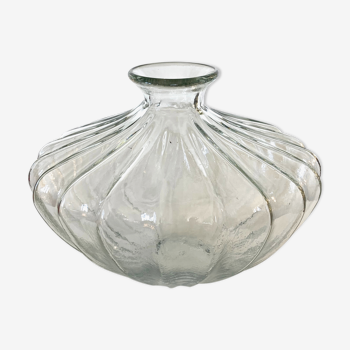 Vase en verre épais, forme organique