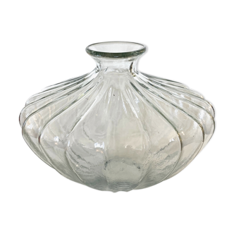 Thick glass vase, organic shape