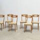 Set of six elegant Italian dining chairs