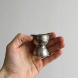 Pair of shaped metal egg cups