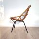 Vintage rattan chair, Rohe Noordwolde, 1960s