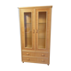 Rattan glass cabinet