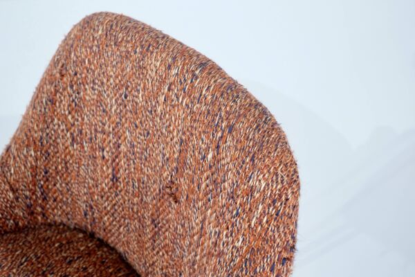 Chaise de table en tweed par Le Mobilier International, 1960