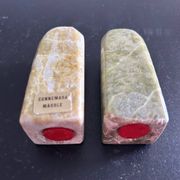 Salt and pepper shakers made of Connemara marble