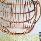 Rattan basket armchair, 1960s
