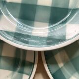 Vichy dessert plates and dish, 50s-60s