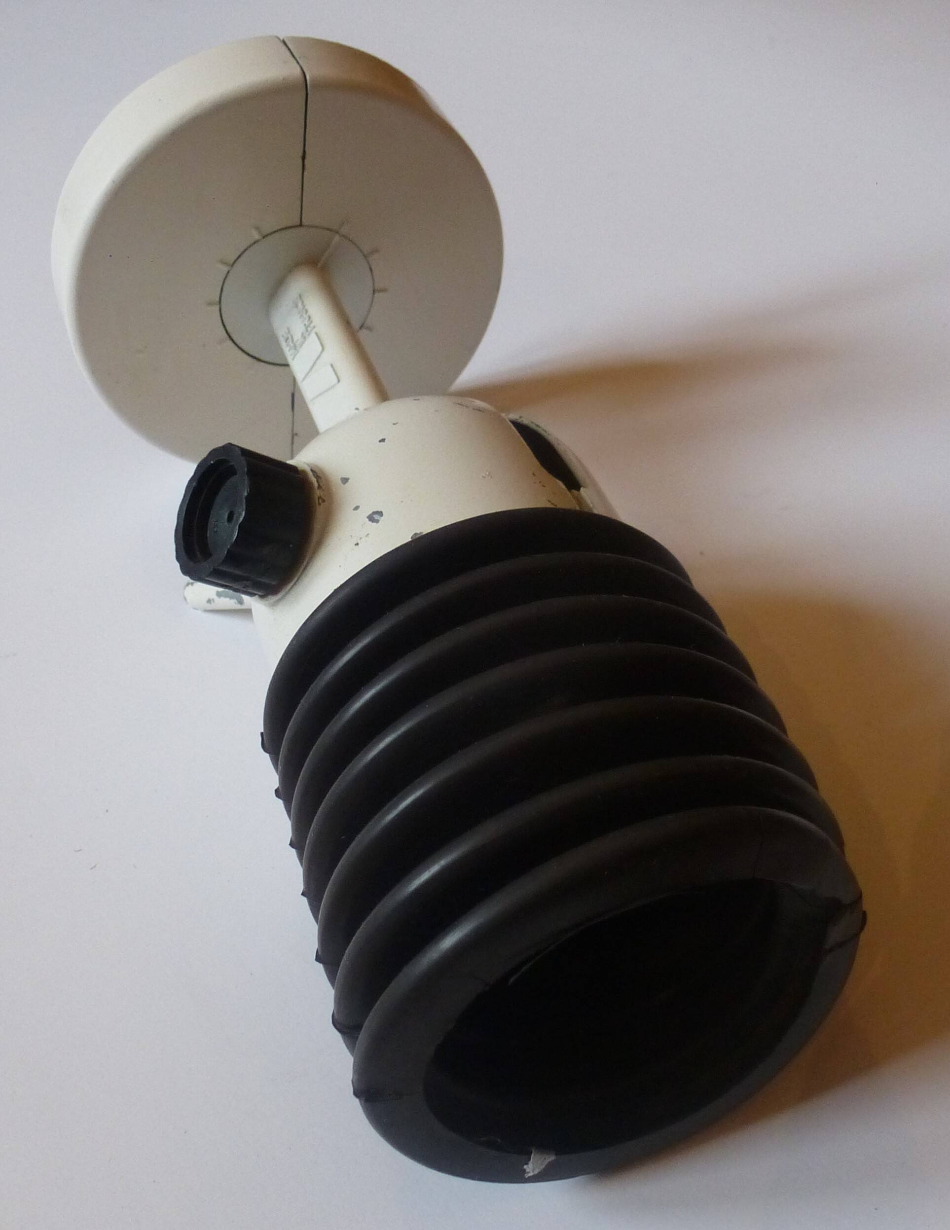 Vintage black bellows metal wall spot 1970