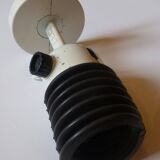 Vintage black bellows metal wall spot 1970
