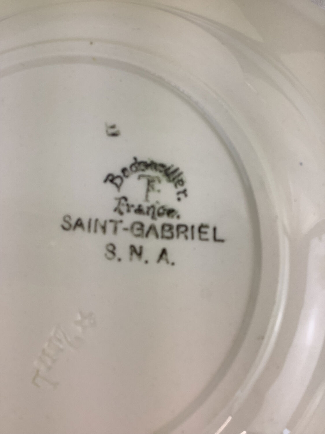 6 hollow plates made in france badonviller