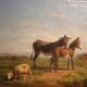 19th century Italian signed bucolic landscape painting
