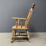 Light colored elm wood English Windsor armchair