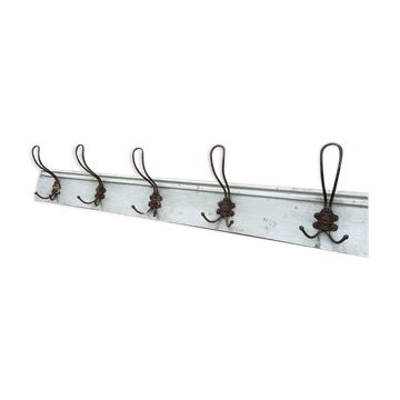 Rustic hook coat rack 1920s