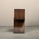 Gerrit Rietveld Zig Zag Chair is dark brown stained wood