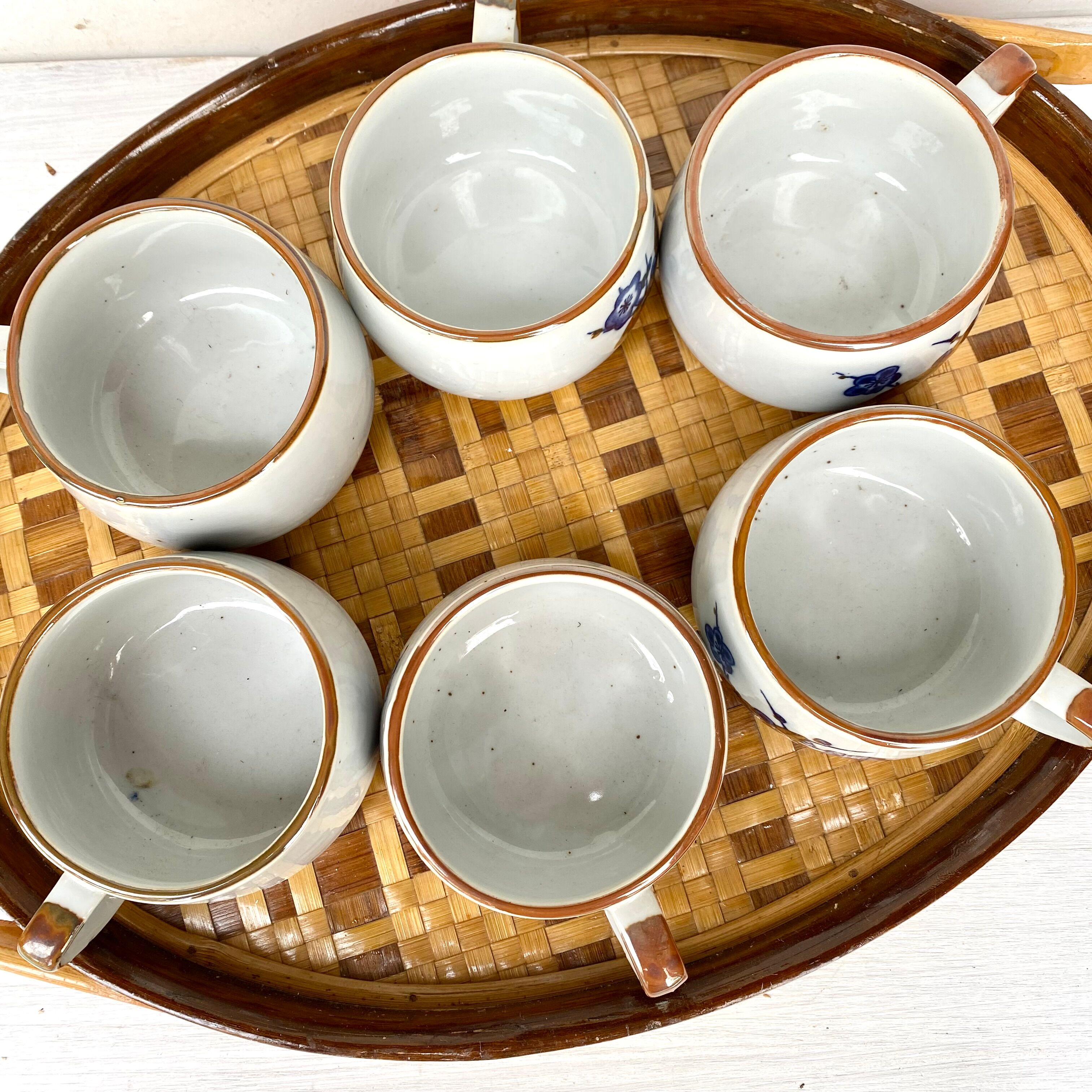 Vintage stoneware cups