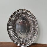 Vintage stainless steel bread basket expanded metal France