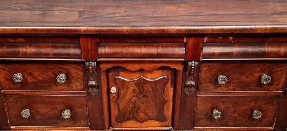 English commode or sideboard in mahogany