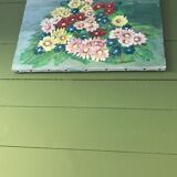 Oil on canvas small flowers