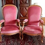 Pair of Voltaire armchairs
