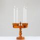 Rustic wooden candleholder by Jan Johnsson for Smålandsslöjd, Sweden, 1975