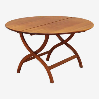 Table ronde en acajou, design danois, années 1970, production: Danemark