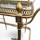 Serving cart - Neoclassical bar trolley in brass and glass