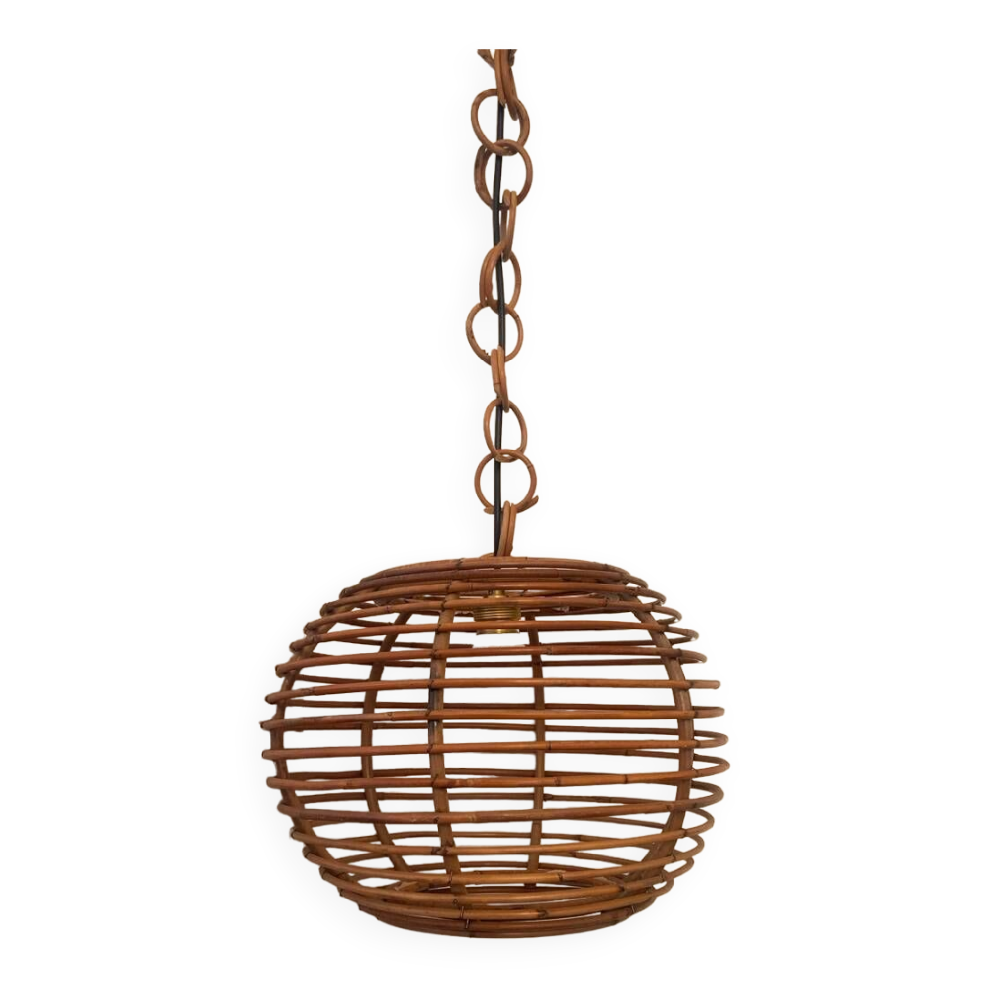 Vintage rattan pendant light