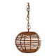 Suspension en rotin vintage