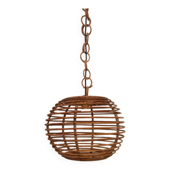 Vintage rattan pendant light