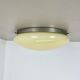 Large modernist art deco metal plafoniere ceiling flushmount light, france