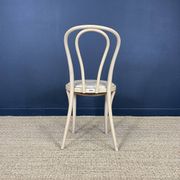 Set of 4 Thonet type bistro chairs light curved wood & Skaï GO IN Germany
